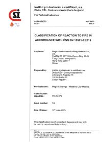 Magic Coverings Material Achieves High A2-s1, d0 Fire Classification in EU Standard Testing